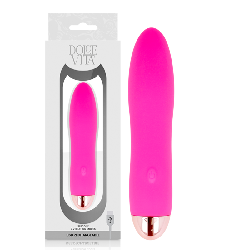 Mercadox DOLCE VITA - VIBRADOR RECARREGÁVEL QUATRO PINK 7 VELOCIDADES