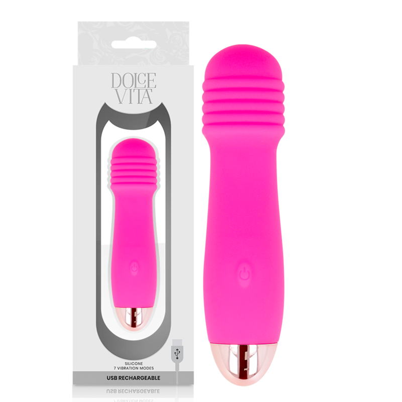 Mercadox DOLCE VITA - VIBRADOR RECARREGÁVEL DE TRÊS VELOCIDADES PINK 7