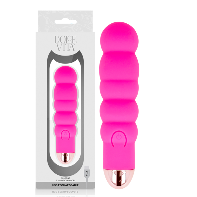 Mercadox DOLCE VITA - VIBRADOR RECARREGÁVEL SEIS PINK 7 VELOCIDADES