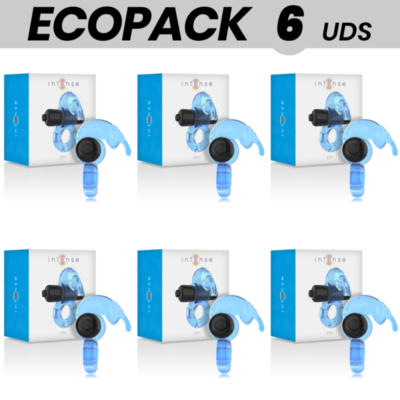 Mercadox ECOPACK 6 UNIDADES - INTENSE ANEL VIBRADOR - FRY AZUL