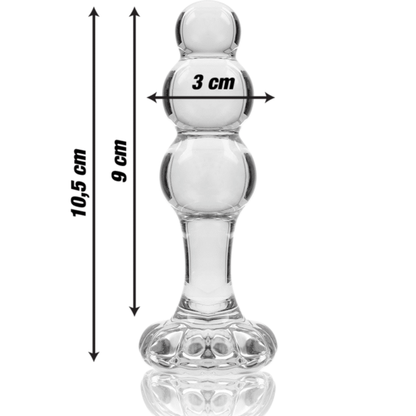 NEBULA SERIES BY IBIZA - MODELO 1 PLUG VIDRO BOROSILICADO TRANSPARENTE 10.5 CM -O- 3 CM - Image 3