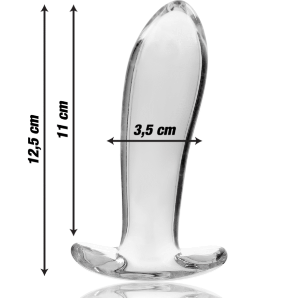 NEBULA SERIES BY IBIZA - MODELO 5 ANAL PLUG VIDRO BOROSILICADO TRANSPARENTE 12.5 CM -O- 3.5 CM - Image 3