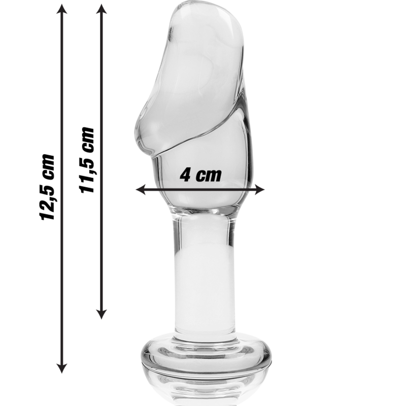 NEBULA SERIES BY IBIZA - MODELO 6 ANAL PLUG VIDRO BOROSILICADO TRANSPARENTE 12.5 CM -O- 4 CM - Image 3
