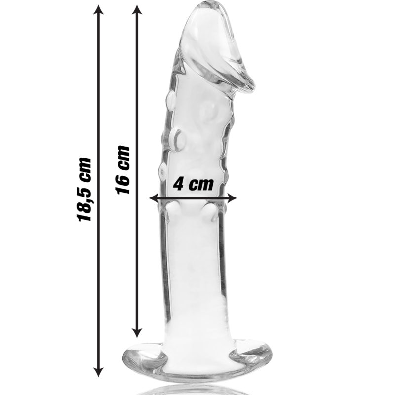 NEBULA SERIES BY IBIZA - MODELO 19 DILDO VIDRO BOROSILICADO TRANSPARENTE 18.5 CM -O- 4 CM - Image 3