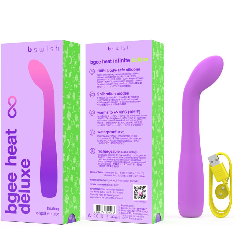 B SWISH - BGEE HEAT INFINITE DELUXE VIBRADOR RECARREGVEL LAVANDA SILICONE - Image 3