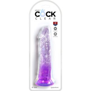 KING COCK – CLEAR PÊNIS REALÍSTICO 19.7 CM ROXO