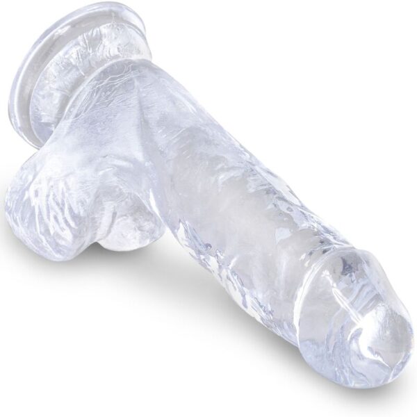 KING COCK - CLEAR PÊNIS REALÍSTICO COM BOLAS 10.1 CM TRANSPARENTE - Image 3