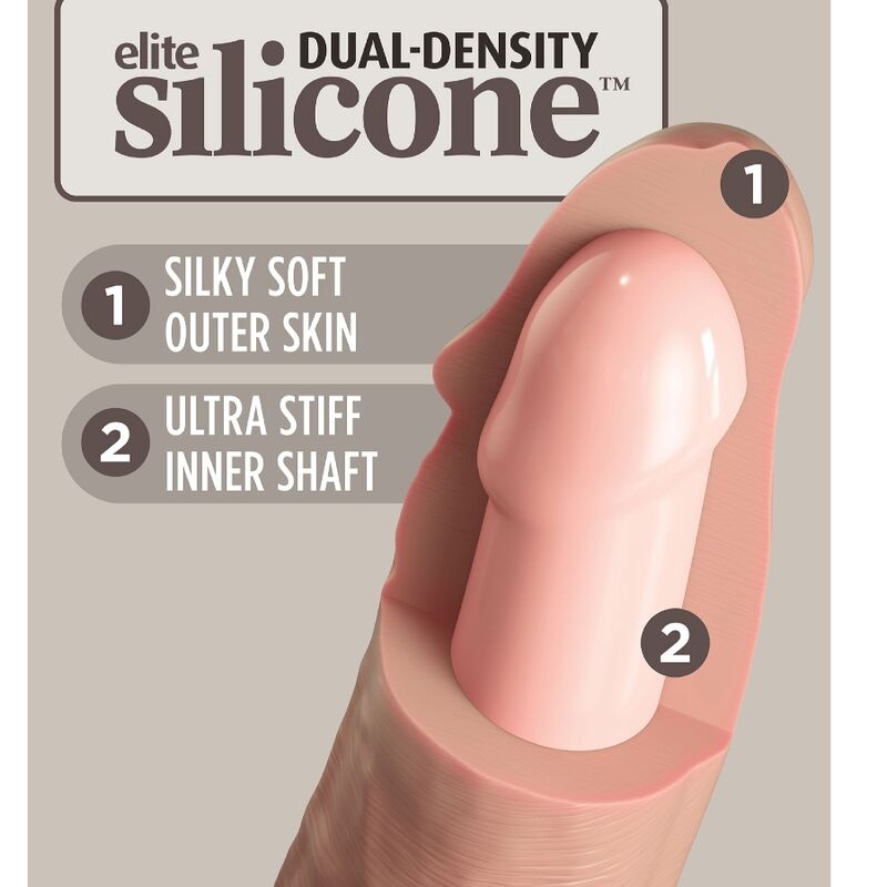 KING COCK - ELITE DILDO SILICONE REALISTA 17.8 CM - Image 3