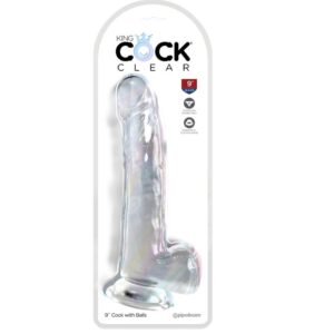 KING COCK – CLEAR DILDO COM TESTÍCULOS 20.3 CM TRANSPARENTE