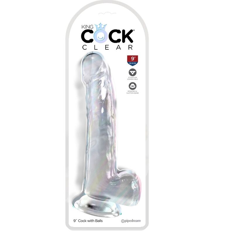 KING COCK - CLEAR DILDO COM TESTÍCULOS 20.3 CM TRANSPARENTE - Image 2