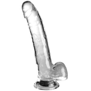 KING COCK – CLEAR DILDO COM TESTÍCULOS 20.3 CM TRANSPARENTE