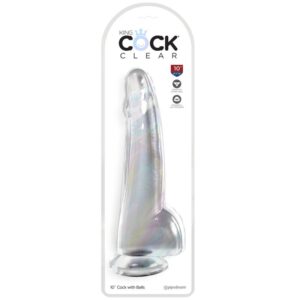 KING COCK – CLEAR DILDO COM TESTÍCULOS 19 CM TRANSPARENTE