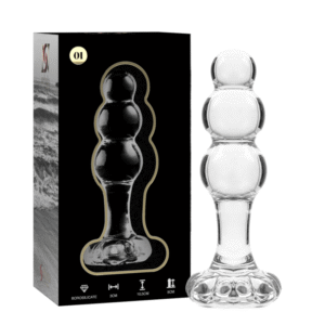 NEBULA SERIES BY IBIZA – MODELO 1 PLUG VIDRO BOROSILICADO TRANSPARENTE 10.5 CM -O- 3 CM