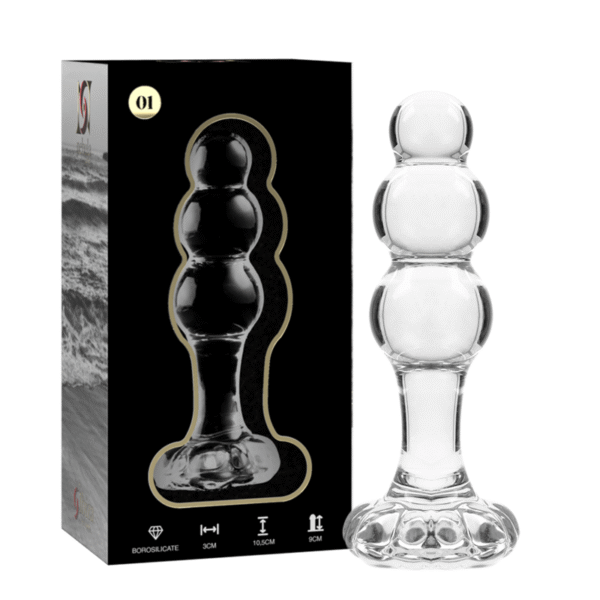 Mercadox NEBULA SERIES BY IBIZA - MODELO 1 PLUG VIDRO BOROSILICADO TRANSPARENTE 10.5 CM -O- 3 CM