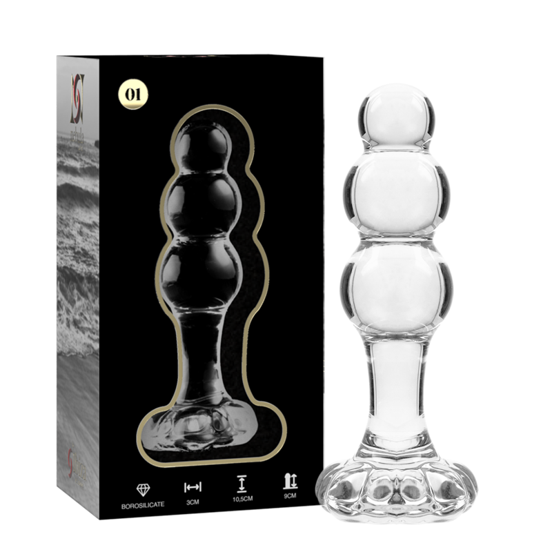 Mercadox NEBULA SERIES BY IBIZA - MODELO 1 PLUG VIDRO BOROSILICADO TRANSPARENTE 10.5 CM -O- 3 CM