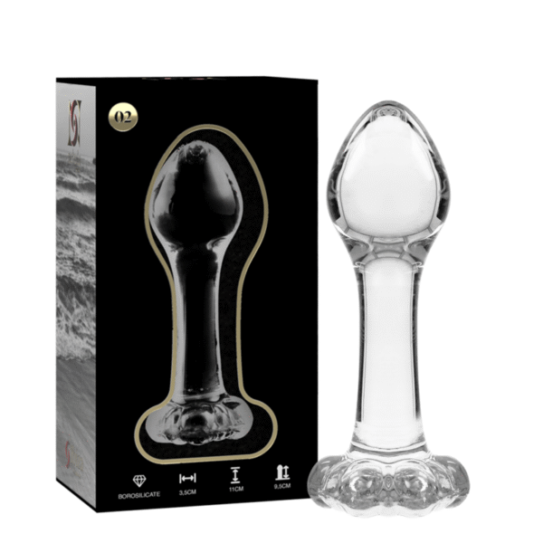 Mercadox NEBULA SERIES BY IBIZA - MODELO 2 ANAL PLUG VIDRO BOROSILICADO TRANSPARENTE 11 CM -O- 3.5 CM