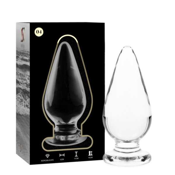 Mercadox NEBULA SERIES BY IBIZA - MODELO 4 ANAL PLUG VIDRO BOROSILICADO TRANSPARENTE 11 CM -O- 5 CM