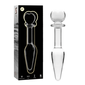 NEBULA SERIES BY IBIZA – MODELO 7 ANAL PLUG VIDRO BOROSILICADO TRANSPARENTE 13.5 CM -O- 3 CM