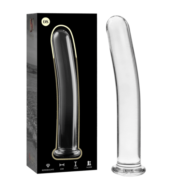 Mercadox NEBULA SERIES BY IBIZA - MODELO 8 DILDO VIDRO BOROSILICADO TRANSPARENTE 14.5 CM -O- 2 CM