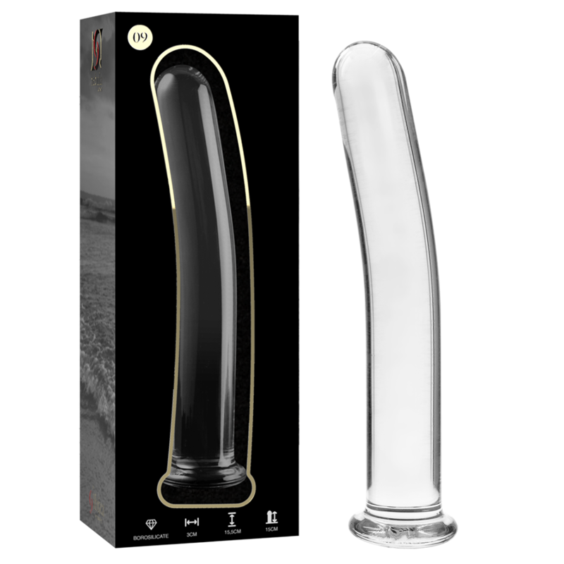 Mercadox NEBULA SERIES BY IBIZA - MODELO 9 DILDO VIDRO BOROSILICADO TRANSPARENTE 15.5 CM -O- 2.5 CM