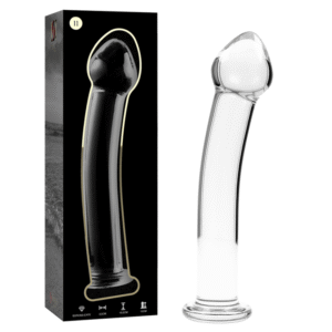 NEBULA SERIES BY IBIZA – MODELO 11 DILDO VIDRO BOROSILICADO TRANSPARENTE 16 CM -O- 3 CM