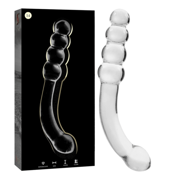 Mercadox NEBULA SERIES BY IBIZA - MODELO 14 DILDO VIDRO BOROSILICADO TRANSPARENTE 18.5 CM -O- 3 CM
