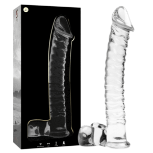 NEBULA SERIES BY IBIZA – MODELO 23 DILDO VIDRO BOROSILICADO TRANSPARENTE 21.5 CM -O- 4 CM