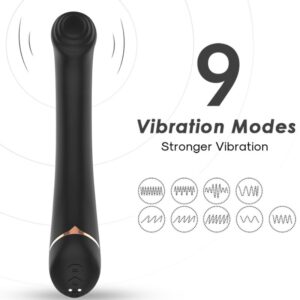 ARMONY – VIBRADOR FALT HEAD SILICONE PRETO