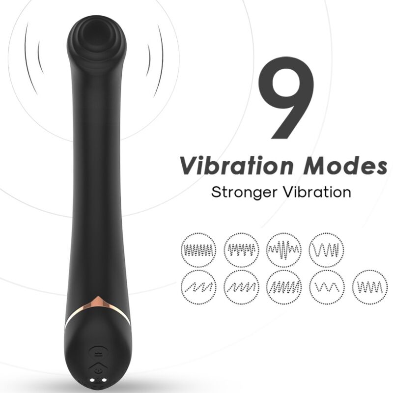 Mercadox ARMONY - VIBRADOR FALT HEAD SILICONE PRETO
