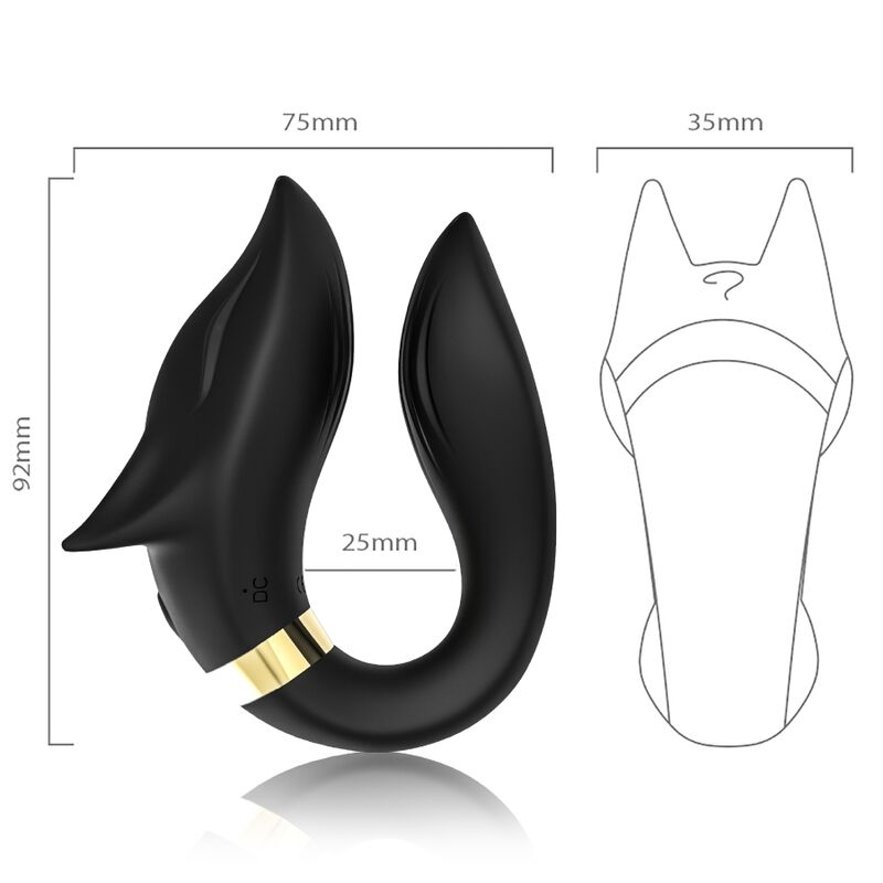 ARMONY - VIBRADOR FOX PARA CASAIS CONTROLE REMOTO PRETO - Image 3