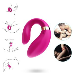 ARMONY – VIBRADOR CRESCENTE PARA CASAIS CONTROLE REMOTO FÚCSIA