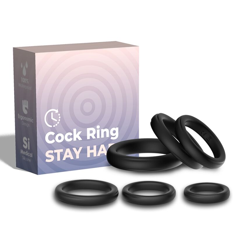 Mercadox ARMONY - ANÉIS DE BLOQUEIO SILICONE PRETO