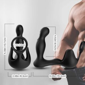 ARMONY – VIBRADOR SURROUND ANAL E ESTIMULADOR TESTICULOS E ANEL CONTROLE REMOTO PRETO
