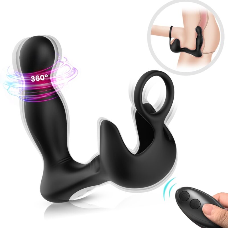 Mercadox ARMONY - VIBRADOR SURROUND ANAL E ESTIMULADOR TESTICULOS E ANEL CONTROLE REMOTO PRETO