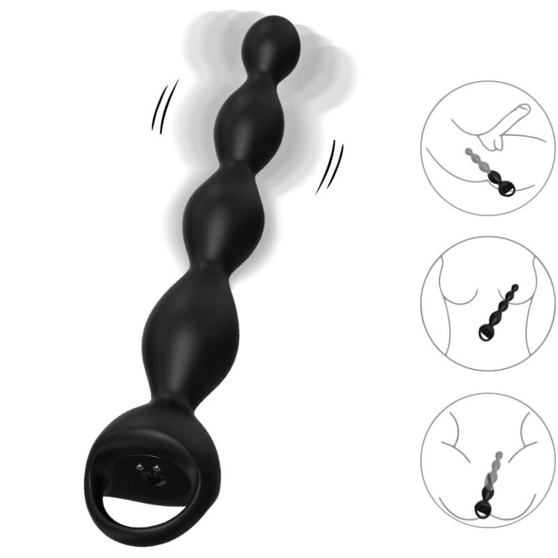 Mercadox ARMONY - PLUG ANAL DE DEDO VIBRADOR PRETO