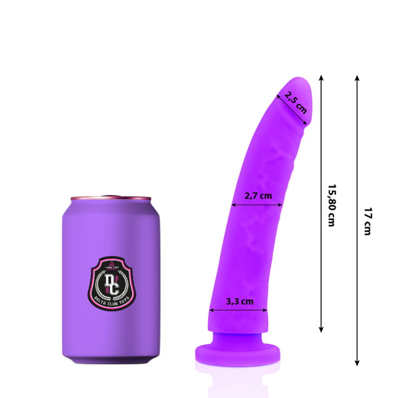 Mercadox DELTA CLUB - TOYS LILAC DILDO MEDICAL SILICONE 17 CM -O- 3 CM