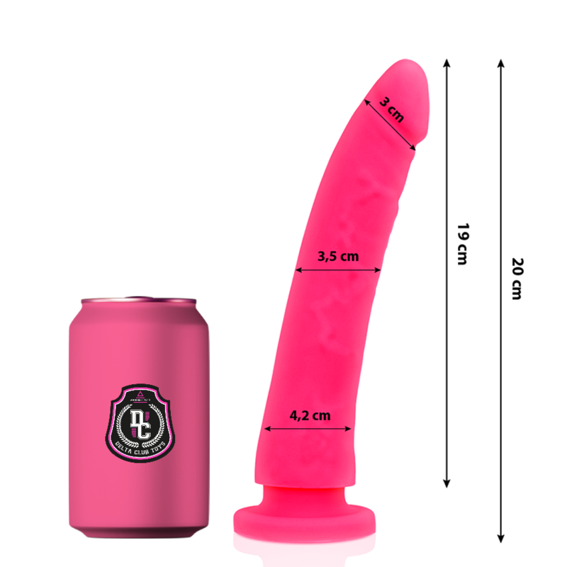 Mercadox DELTA CLUB -TOYS DILDO MÉDICO ROSA SILICONE 20 CM -O- 4 CM