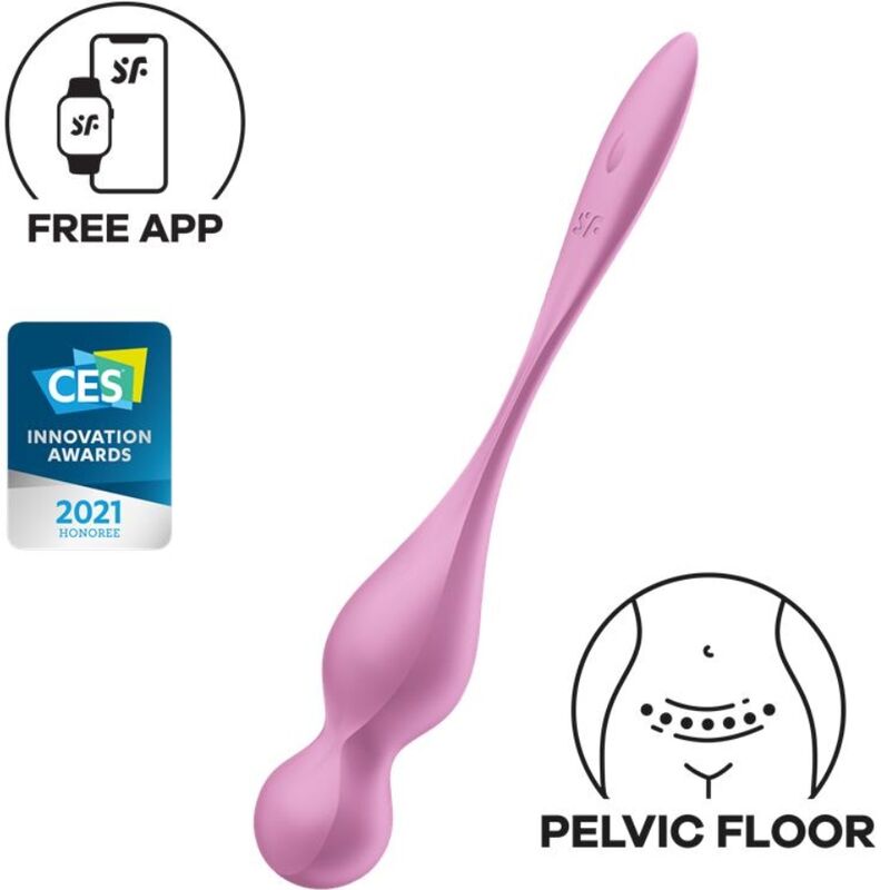 Mercadox SATISFYER - BOLAS DE KEGEL VIBRANTES LOVE BIRDS ROSA