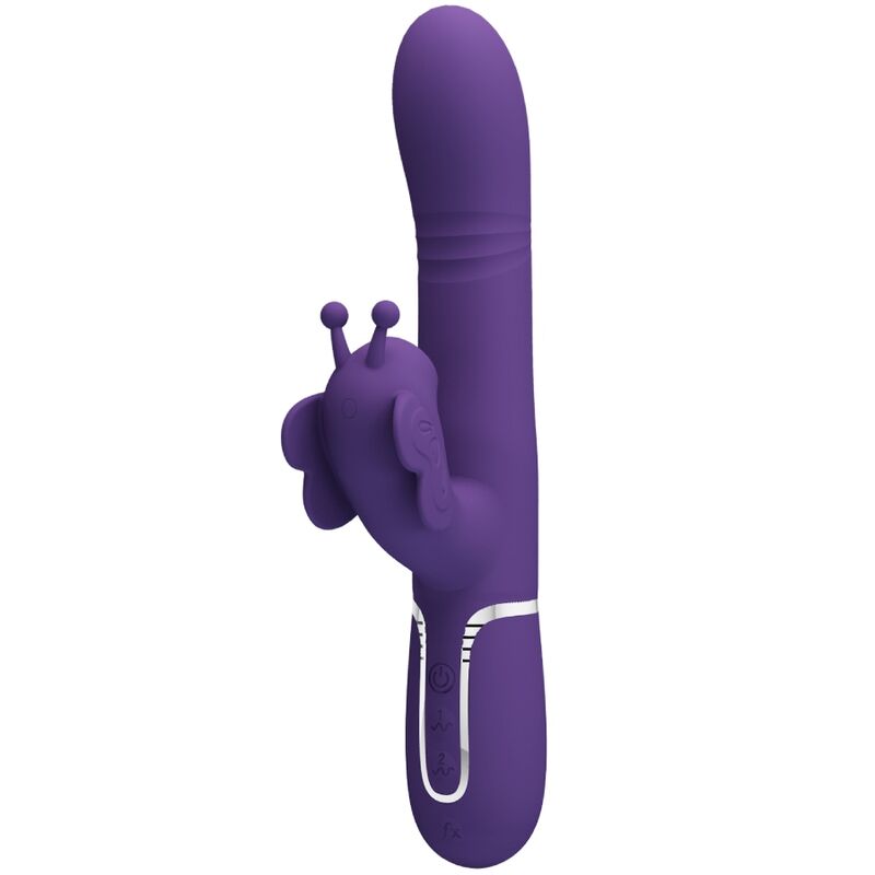 Mercadox PRETTY LOVE - VIBRADOR COELHO MULTIFUNÇÕES 4 EM 1 BORBOLETA ROXO