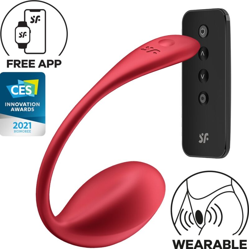 Mercadox SATISFYER - SHINY PETAL ESTIMULADOR DE CONTROLE REMOTO G POINT VERMELHO APLICATIVO GRATUITO
