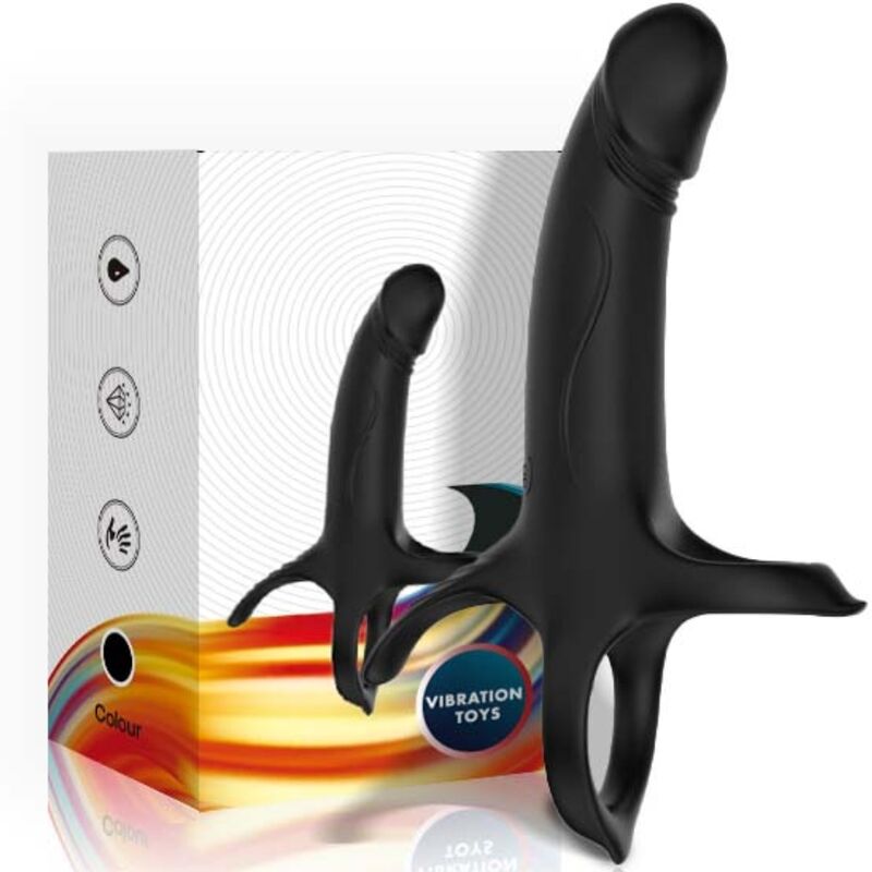 Mercadox ARMONY - DILDO COM ANEL E VIBRADOR PRETO