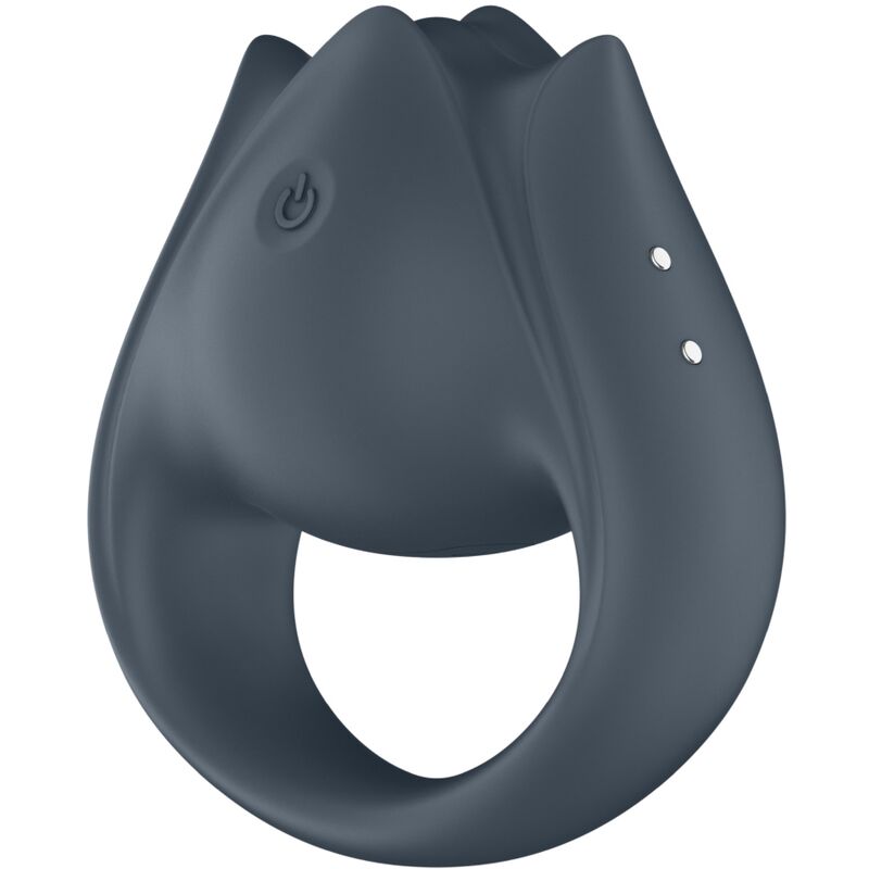SATISFYER - PERFECT PAIR 2 MULTIVIBRANTES 2 EM 1 ANEL PARA PÊNIS E ESTIMULADOR DE DEDO CINZA - Image 2