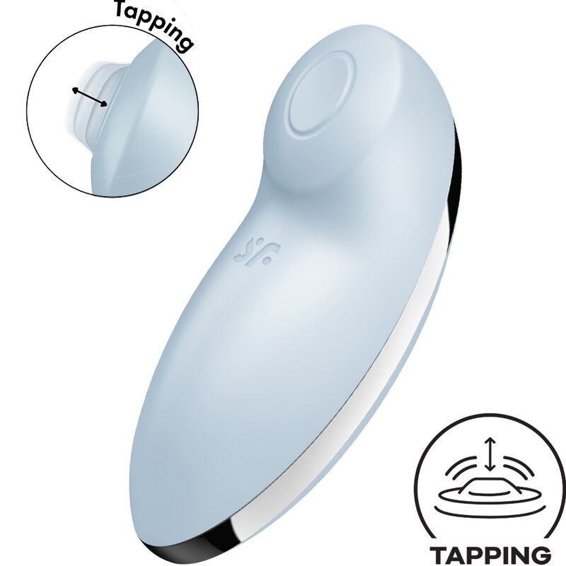 Mercadox SATISFYER - TAP & CLIMAX 2 VIBRADOR & ESTIMULADOR AZUL
