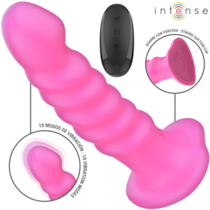 INTENSE – VIBRADOR CINDY TAMANHO L DESIGN ESPIRAL 10 VIBRAÇÕES ROSA CONTROLE REMOTO
