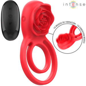 INTENSE – ESTIMULADOR GAIL ROSE 10 VIBRAÇÕES VERMELHO CONTROLE REMOTO