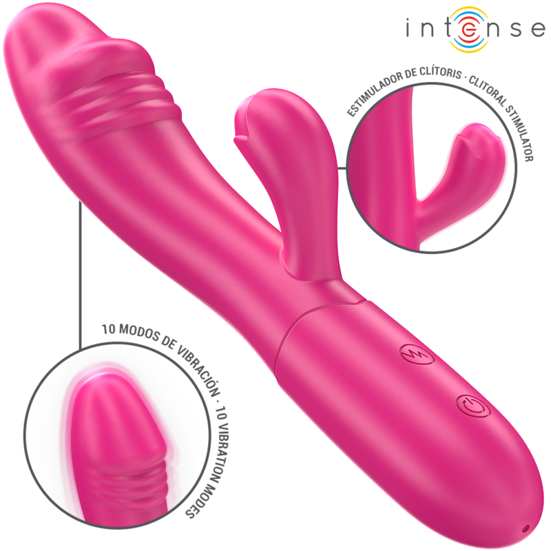 Mercadox INTENSE - IVY VIBRADOR FLEXÍVEL 10 VIBRAÇÕES COM LÍNGUA ESTIMULANTE ROSA