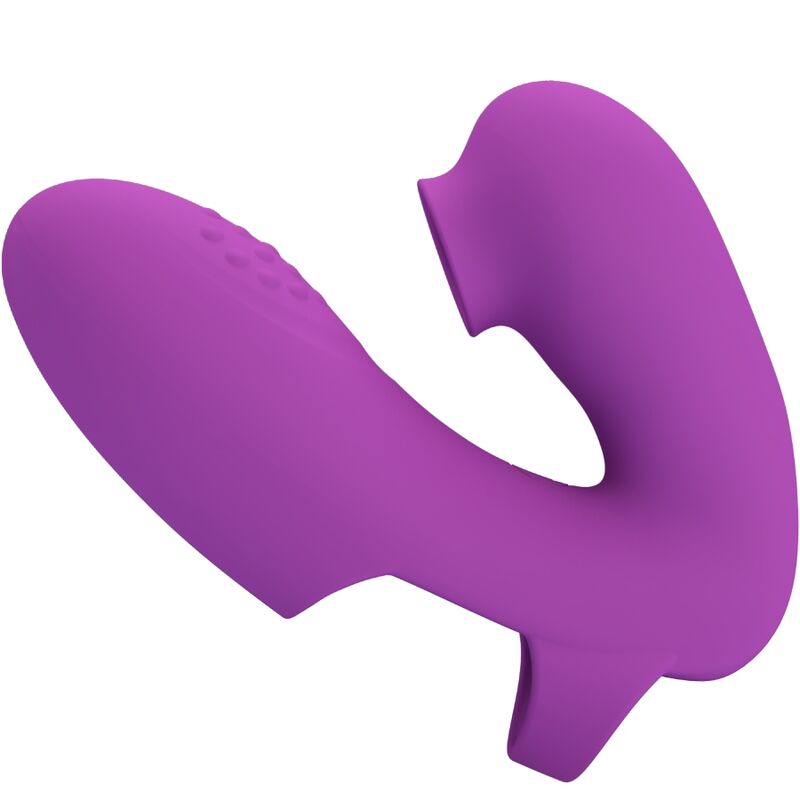 PRETTY LOVE - VIBRADOR DE DEDO ATHENA COM ESTIMULADOR DE CLITÓRIS ROXO - Image 2