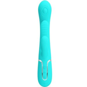 PRETTY LOVE – SHANIA TRIPLE RABBIT MULTIFUNCIONAL VIBRADOR 3 EM 1 AZUL