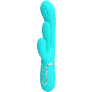 PRETTY LOVE – SHANIA TRIPLE RABBIT MULTIFUNCIONAL VIBRADOR 3 EM 1 AZUL