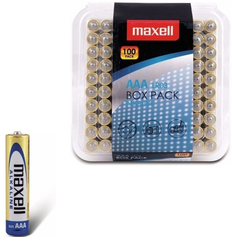 Mercadox MAXELL - PILHA ALCALINA AAA LR03 PACK*100 PILHAS